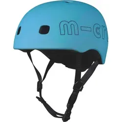Micro Helm Deluxe Ocean Blau - Leichter Kinderhelm mit LED-Rücklicht - Blau