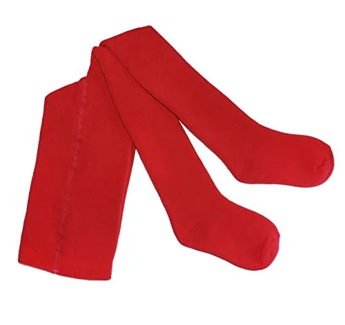 Weri Spezials Baby und Kinder Frottee Strumpfhosen Thermo Strumpfhosen Plüsch - mit verschiedenen Muster-und Farbvariationen. (68, Rot Uni)