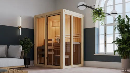 Karibu Sauna Vivi 1, BxTxH: 155 x 122 x 198 cm, 68 mm, (Set)