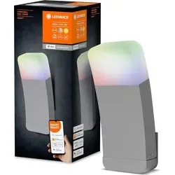 Ledvance LED Außen-Wandleuchte Smart+ WiFi Curve RGB - Silber 9,3 x 10 cm - Moderne Wandleuchte für Außenbereiche, steuerbar über App und Sprachassistenten. 16 Millionen RGB-Farben und dimmbar für stimmungsvolle Beleuchtung. Ideal für Gärten, Terrassen und Balkone.