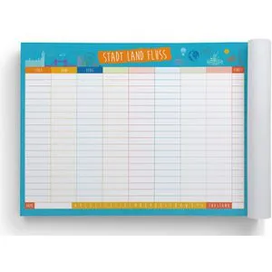 itenga Spielblock 33102208, Stadt Land Fluss, ab 8 Jahre, 29,7 x 21cm, 50 Blatt