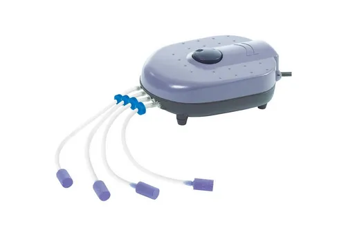 Heissner Teichbelüfter Profi-Belüftungspumpe - Belüftungsset für Gartenteiche, sorgt für optimale Sauerstoffversorgung bis 12.000 l, flexibel regulierbar und ideal für die Winter-Teichpflege.