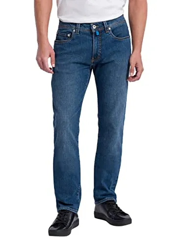 Pierre Cardin Herren Jeans Lyon - Tapered Fit in Ocean Blue - Herren-Jeanshosen mit schmal zulaufender Passform und ultimativer Flexibilität dank Futureflex. Aus OCS zertifizierter Bio-Baumwolle für höchsten Komfort und perfekten Rücksprung.