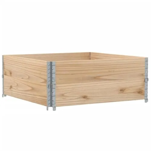 vidaXL Pflanzkasten 100x100 cm aus massivem Kiefernholz - Hochbeet aus robustem Kiefernholz, ideal für Blumen, Gemüse und Kräuter. Stapelbar und faltbar für platzsparenden Transport – perfekt für Gartenliebhaber!