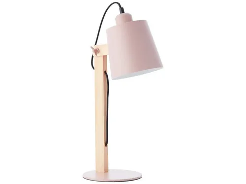 Tischleuchte 1-flammig Swivel, H 51,5 cm in Buche/Rose von Brilliant
