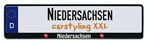 carstyling XXL Design Kennzeichenrahmen Bundesland Niedersachsen 1 Stück ~~~~~ schneller Versand innerhalb 24 Stunden ~~~~~