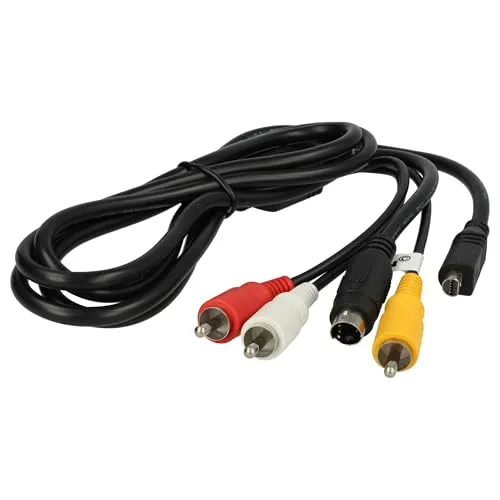 vhbw Audio Video Composite Kabel kompatibel mit Sony DCR-DVD506E | DCR-DVD505, DCR-DVD506, DCR-DVD505E Kamera, Digitalkamera - AV-Kabel, 1,5 m