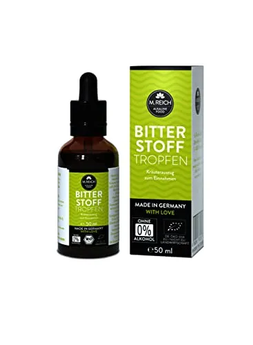 M. Reich BitterStoff Tropfen - Alkoholfreie Bittertropfen für Detox - Präparate zur Entgiftung & Detox-Kur mit 55 Bio-Pflanzen und Bitterkräutern, vegan und ohne Zusatzstoffe – ideal für eine natürliche Entgiftung über 38 Tage.