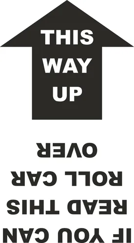 Aufkleber This way up 205 x 140 mm Sticker Autocollant