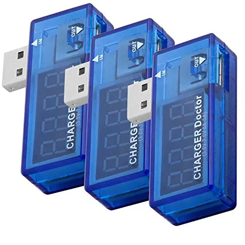 AZDelivery 3 x USB Charger Doctor Multimeter Ladegerät Detektor Stromverbrauchsmesser Spannungsmesser Digitaler Voltmeter