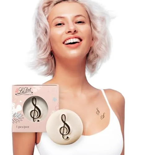 LaDot Temporäre Tattoos – Music Note und viele weitere Designs | Sicher einfach anzubringen und ein Spaß für Kinder und Erwachsene