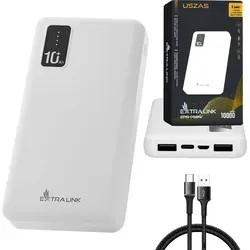 Powerbank mit Größe Kapazität 10000mAh 2 Ports Ausgänge (USB Type - C und Micro - USB) mit jedem elektronischen USB-Gerät und Handy kompatibel... - Weiß