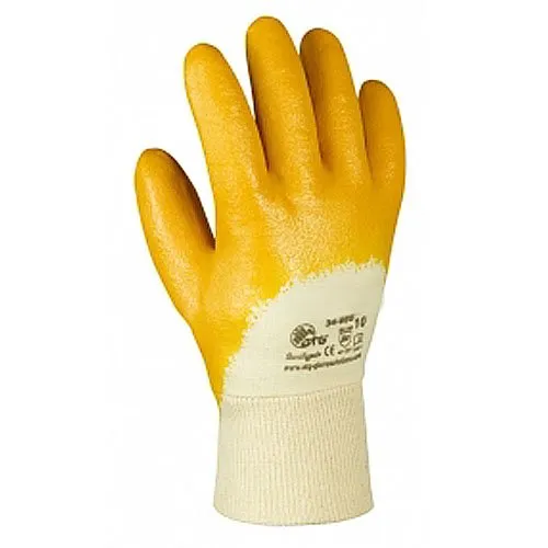Paar Nitril Handschuhe - Nitril-gelb, Gr. 10 (XL), robust und beständig gegen Chemikalien für den professionellen Einsatz
