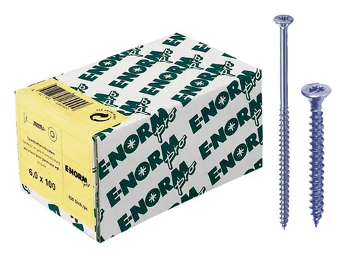 E-NORMpro Spanplattenschrauben Senkkopf verzinkt blau TX 3,0 x 35... 1.000 Stück