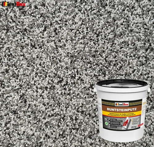 Mosaikputz Buntsteinputz BP20 (grau, weiss, schwarz) 25 kg Fertigputz Sockelputz