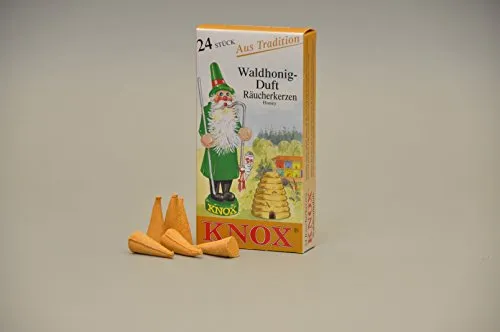 Knox Räucherkerzen/Räucherkegel - Waldhonig - 24 Stück/Pkg. (1, Waldhonig)