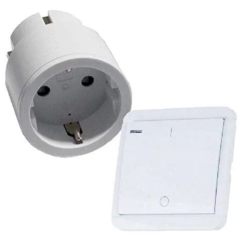 Intertechno PT-801 Funk-Steckdose IT-3 SPARSET mit Wandsender - Smart & Ferngesteuerte Stecker: Spart Strom mit 5-fach Count-Down Timer und automatischem Abschalten nach Wunsch. Ideal für Flur, Keller oder Garage, ohne Kabel verlegen!