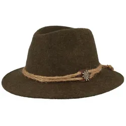Breiter Trachtenhut Traveller Tiroler-Art - Caps & Hüte, stilvoller Traveller mit breiter Krempe aus 100% Wolle für einen authentischen Look und optimalen Sonnenschutz.