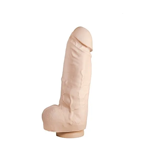 Dildorama 515 Modell S14F - 11,5 Zoll (29,5 x 8,1 cm) - sehr naturgetreuer Dildo, hautfarben, mit Hoden, Adern und Saugnapf, phtalatfrei