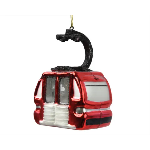 Weihnachtskugel 'Ski-Gondel' - Christbaum-Hänger, L.7.8cm x B.5.6cm x H.10.5cm