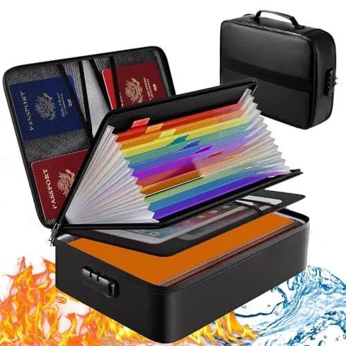 Feuerfeste Dokumententasche mit Schloss – Sichere Aufbewahrung für wichtige Unterlagen