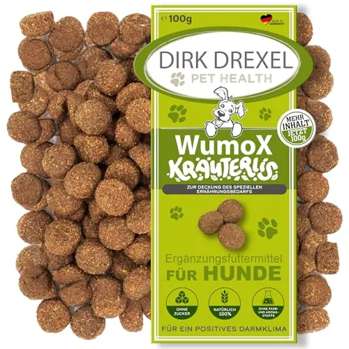 Dirk Drexel WumoX Kräuterlis für Hunde | Leckerlis mit Kräuterextrakten | natürliche Ernährung zur Stärkung des Darmmilieus | mit echtem Wermut | natürliche Alternative