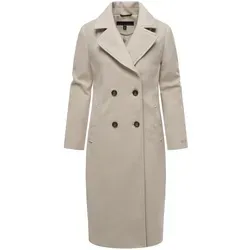 Navahoo Damen Übergangsjacke Mantel Woll-Optik mit Reverskragen - Funktionsjacken – Eleganter und windabweisender Übergangsmantel mit praktischen Taschen und Gehschlitz für Bewegungsfreiheit, ideal für Frühling und Herbst.