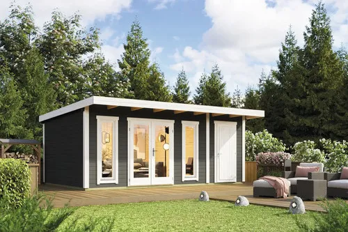 Lasita Gartenhaus Blockhaus Sizilien 2 Pultdach 44 mm