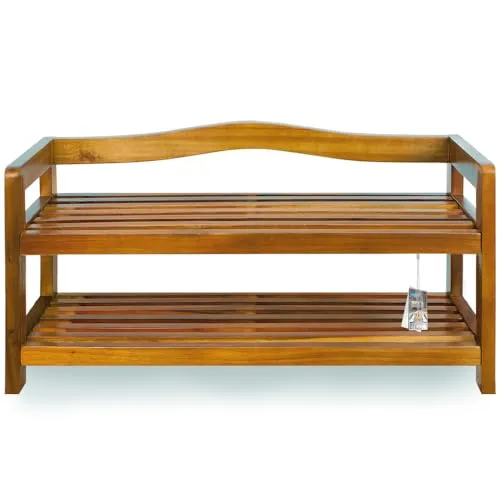 Casaria Schuhregal aus Akazienholz in braun von Casaria