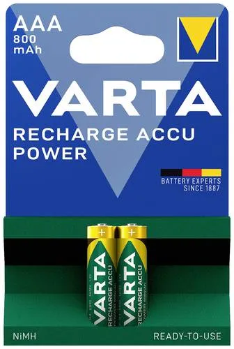 Varta RECH.AC.Power AAA800mAh BLI2 Micro (AAA)-Akku NiMH 800 mAh 1.2 V 2 St.