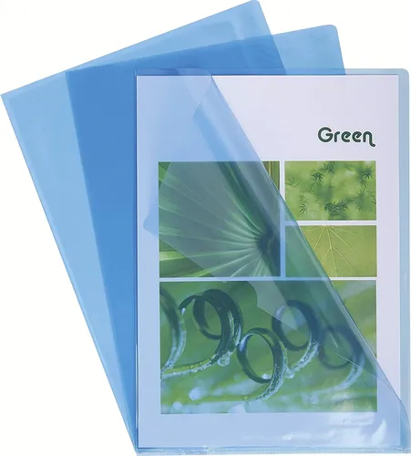 EXACOMPTA Sichthülle DIN A4 PVC 0,13 mm blau transluzent - 100 Stück - Praktische Sichthüllen aus robustem PVC in DIN A4, ideal zum Schutz und zur Präsentation von Dokumenten, perfekt für Büro und Schule.