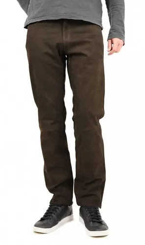 Maddox Lederhose MADDOX - Herren Lederhose aus Lammnubuk in Braun - Elegante Herren Lederhose aus hochwertigem Lammnubukleder, ideal für besondere Anlässe. Mit drei Vordertaschen und zwei Gesäßtaschen bietet sie praktischen Stauraum und Stil.