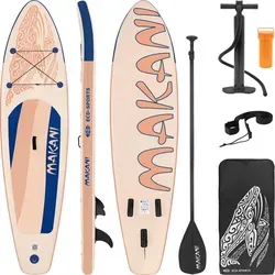 ECD Germany SUP-Board 320x80 cm - SUP-Board für bis zu 120 kg, aufblasbar und transportfreundlich – ideal für Abenteuer auf Flüssen, Seen oder dem Meer!