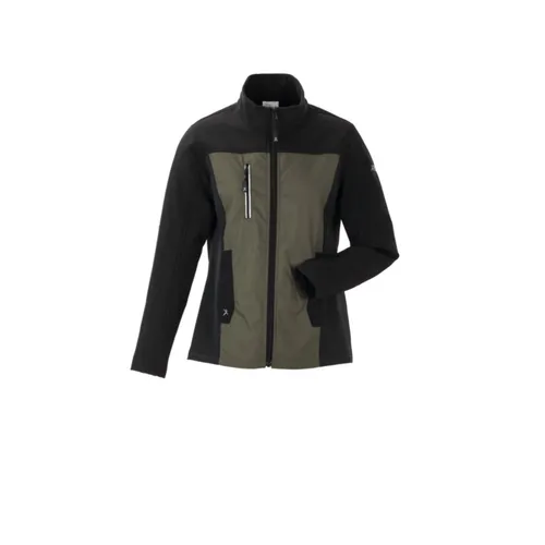 Planam Norit Damen Hybridjacke - Oliv/Schwarz, Gr. 54 - Damenjacke aus 65% Polyester und 35% Baumwolle, ideal für wechselhafte Wetterbedingungen und bietet optimalen Tragekomfort. Perfekt für den Alltag und Outdoor-Aktivitäten.