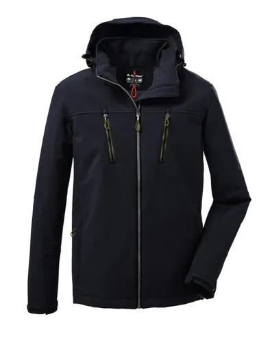 killtec Herren Softshelljacke KOW 163 MN SFTSHLL JCKT - Funktionsjacke mit abzippbarer Kapuze, winddicht und wasserabweisend (10.000 mm), atmungsaktiv und PFC-frei – ideal für Outdoor-Aktivitäten.