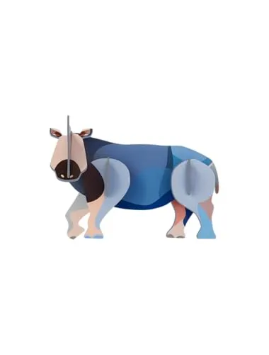 STUDIO ROOF, Wandkunst Wildtiere, Nashorn, umweltfreundlich und kreatives Geschenk