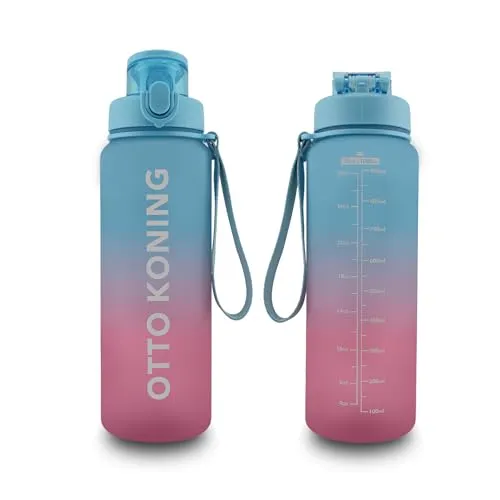 Otto Koning Trinkflasche 1L Sport, Auslaufsicher & BPA-frei