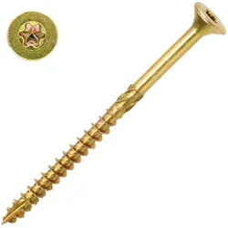 Torx-holzschrauben 4,5 X 35 Mm, Senkkopf, Gelb Verzinkt, 200 Stück