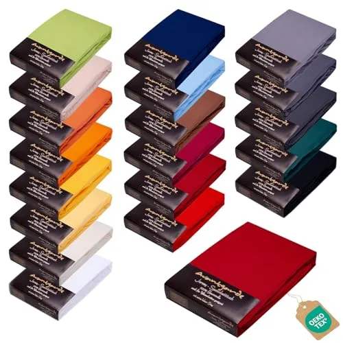 AVANTGARDE Premium Spannbettlaken in rot von Avantgarde