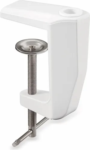 Goobay Lupenleuchten Ersatztischklemme - 0 mm - 60 mm, massiv Metall, weiß