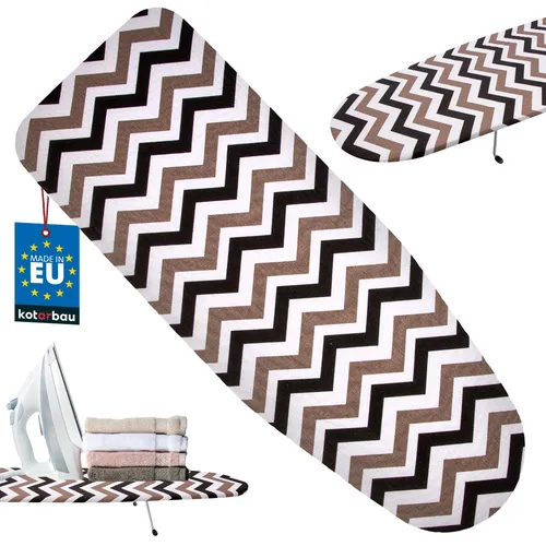 KOTARBAU® Bügelbrett Tisch Tischbügelbrett Klein Reisebügelbrett 75 x 27 cm Kleines Bügelbrett Schutzhülle Zickzackmuster
