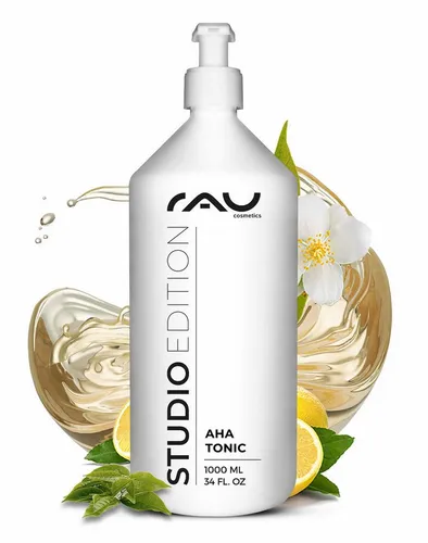 RAU Cosmetics AHA Fruchtsäure Gesichtswasser - Reinigungswasser für klare Haut - Effektives AHA Gesichtswasser mit milden Fruchtsäuren. Perfekt zur Reinigung und Vorbereitung der Haut auf die Pflege. Unterstützt ein klares Hautbild und sorgt für eine sanfte Exfoliation.