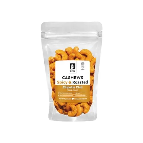 Bremer Gewürzhandel Cashews Chipotle Chili geröstet & gewürzt, leicht scharfer Snack, knackiger Genuss, 140g