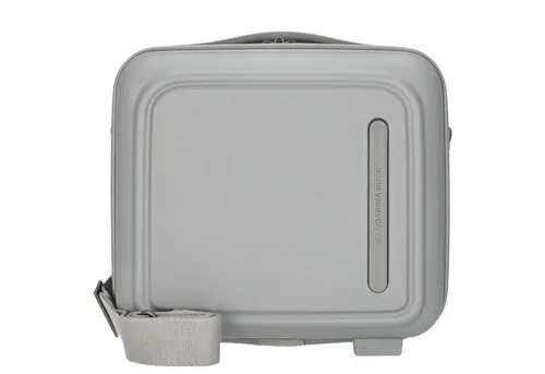 Mandarina Duck LOGODUCK + Kosmetiktasche Silver - Handgepäck geeignet - Reisetasche mit robustem Polycarbonat, ideal für Reisen. Hartschale, doppelter Reißverschluss und abnehmbarer Schultergurt sorgen für höchste Funktionalität.