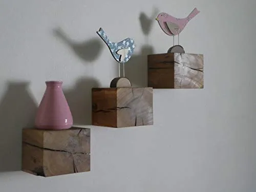 Die Gartenbeet-Kiste 3er Set Eichen Regal Rustikal Massiv Eichenregal Würfelregal