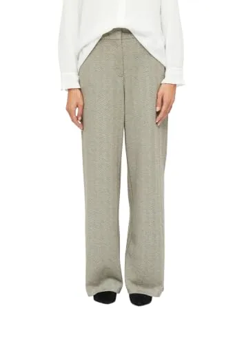 s.Oliver Wide-Leg-Hose mit Fischgratmuster