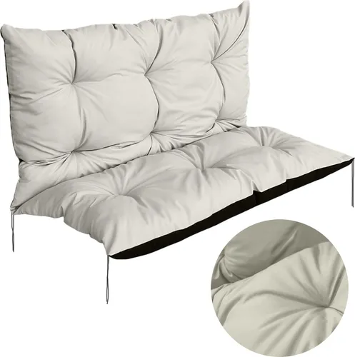 Kissen für Hollywoodschaukel 180x60x50 Sitzkissen Bankkissen Gartenkissen Bankauflage für Gartenbank Beige