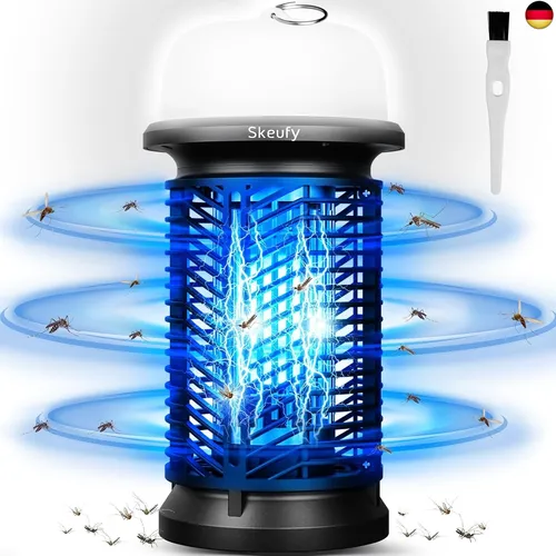 Insektenvernichter, 4400V Mückenfalle 20W UV-Licht mit 9W LED Licht und