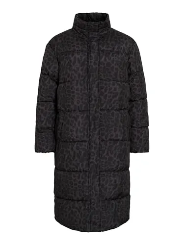 Vila Langmantel VIPUFF L/S Puffer Coat Schwarz L (40) - Modischer Langmantel aus 100% pflegeleichtem Polyester, ideal für jeden Anlass. Mit durchgehendem Reißverschluss und praktischen Eingrifftaschen.