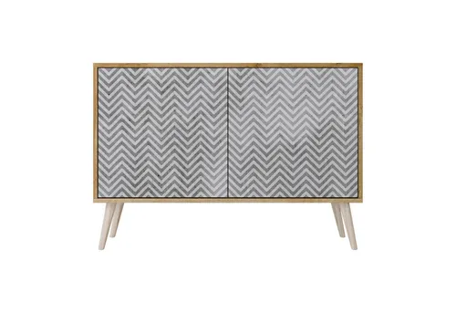 SPACEREBELS Kommode Sideboard Komodenschrank Möbel für Wohnzimmer Flur Esszimmer, mit 2 Türen oder mit 3 Türen